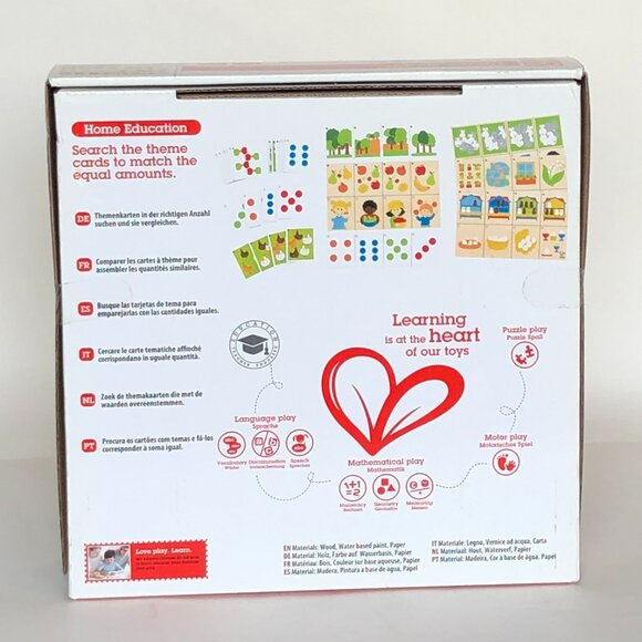 New in Box Hape Wooden Card Game- Theme Count Kid's Math Skills - Picture 8 of 12